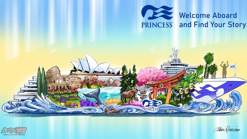 Princess Cruise Line Rose Parade 2027 Float Rendering