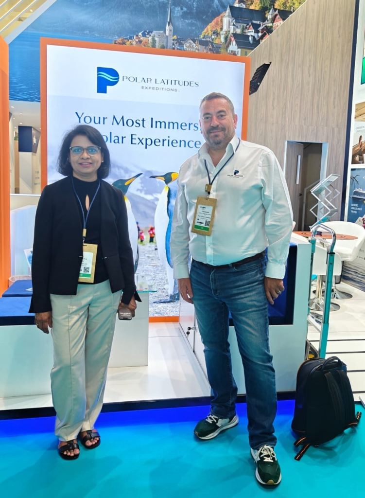 Lakshmi with Craig Upshall of Polar Latitudes