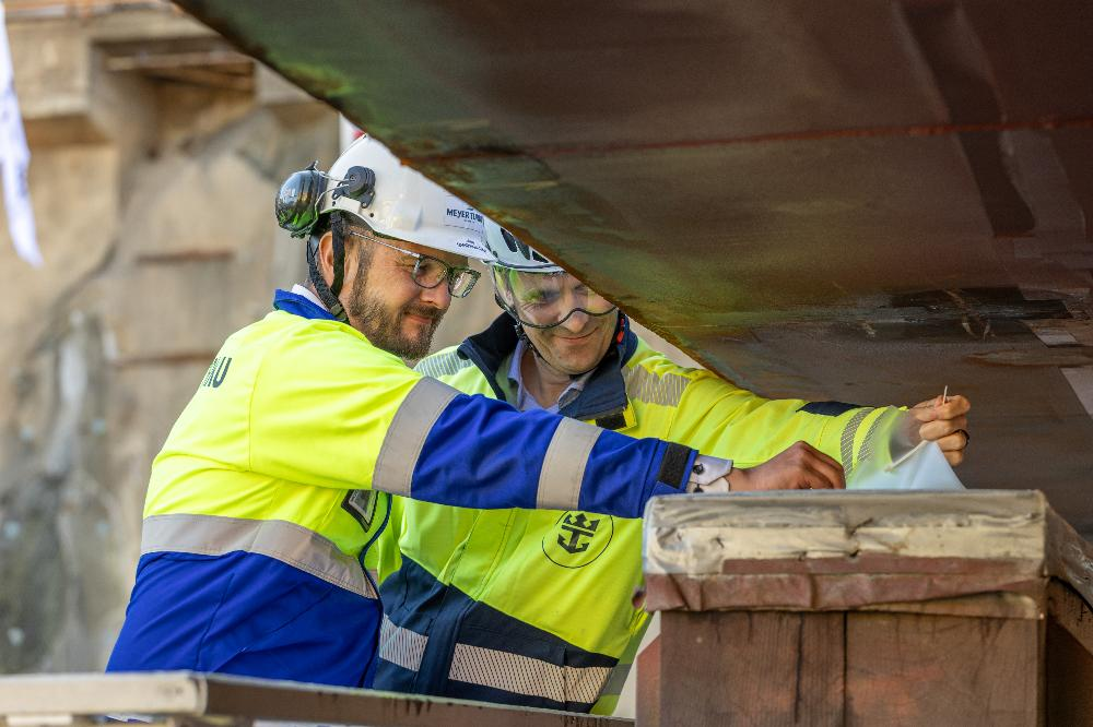 Royal Caribbean Fifth Icon Class Ship Keel Laying