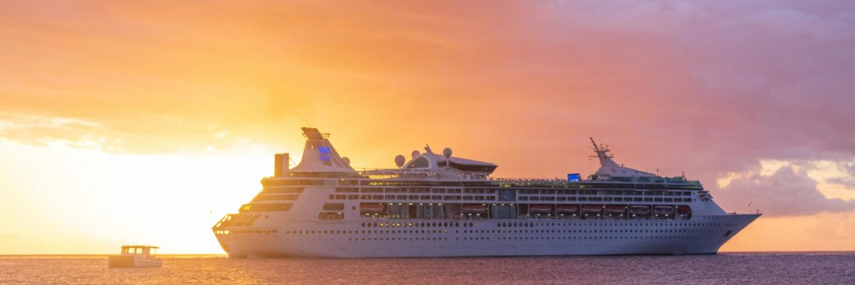 cruise ship at sunset2