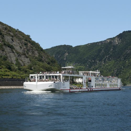 Viking Longship on the Rhine River